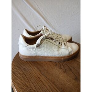 Suitsupply White Leather Shoes Size 39 Round Toe Lace Up